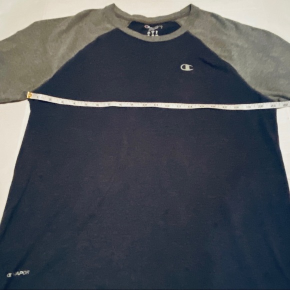 Champion Two Tone Gray Raglan T-Shirt Men's L Large - Picture 3 of 6